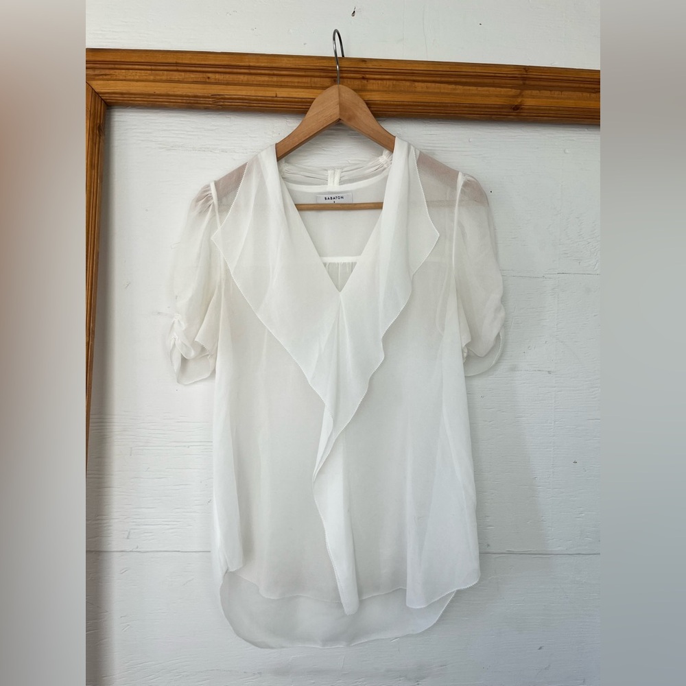 Babaton Sheer White Top